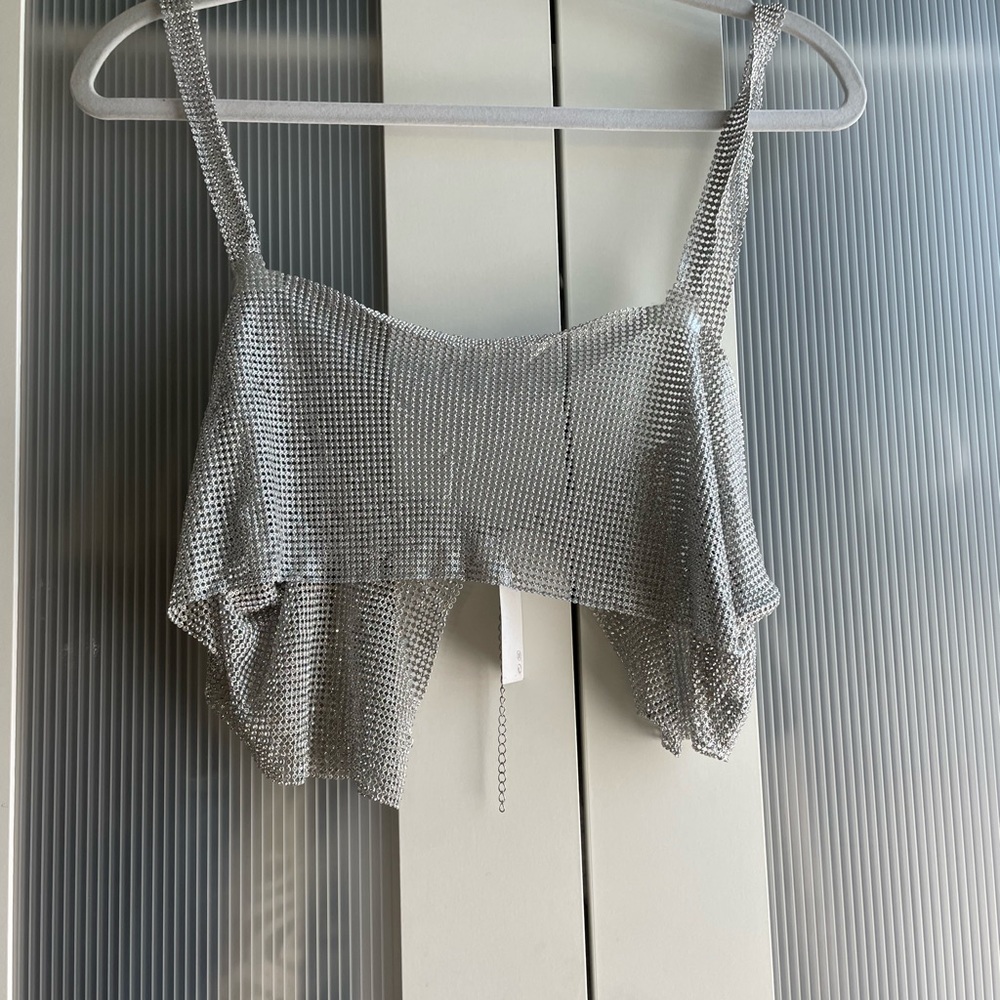 h&m rhinestone top